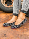 Black Suede Sugar Skulls Size 6